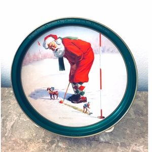 Golfing Santa "Easy Putt" Tom Browning Cookie Tin